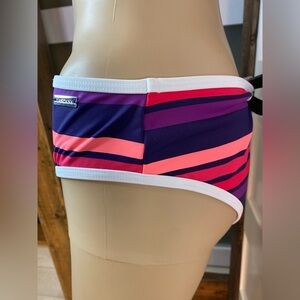 VENUS Striped Bikini Bottom – Pink/Purple, Size 14